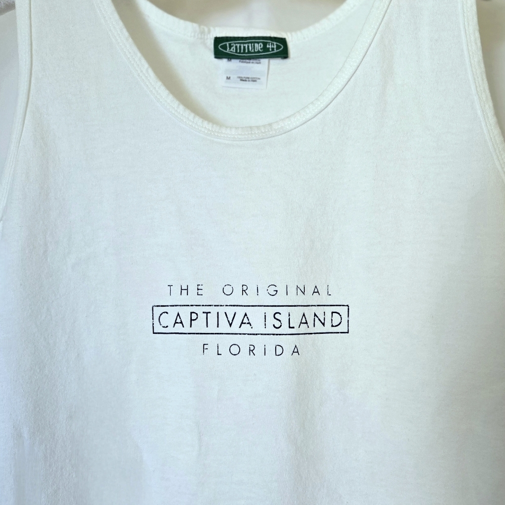 ( Latitude 44 ) Captiva Island  Cotton Tank Top / Sleevless Tee